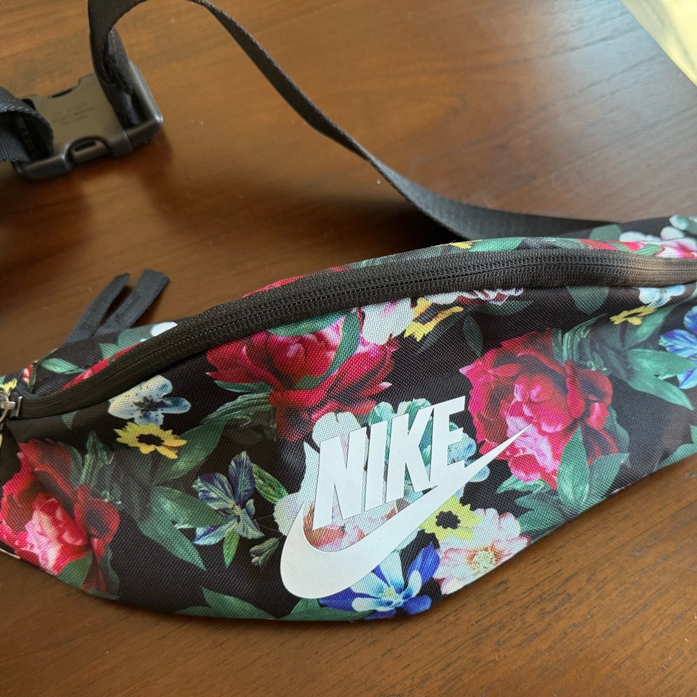 Nike Black Floral Waist Bag
